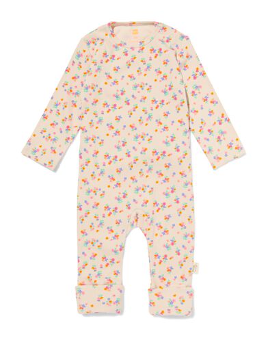 newborn meegroei jumpsuit bloemen blauw blauw - 33439520BLUE - HEMA