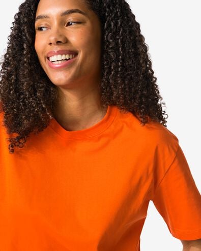 t-shirt femme Do jersey CM orange orange - 36208750ORANGE - HEMA