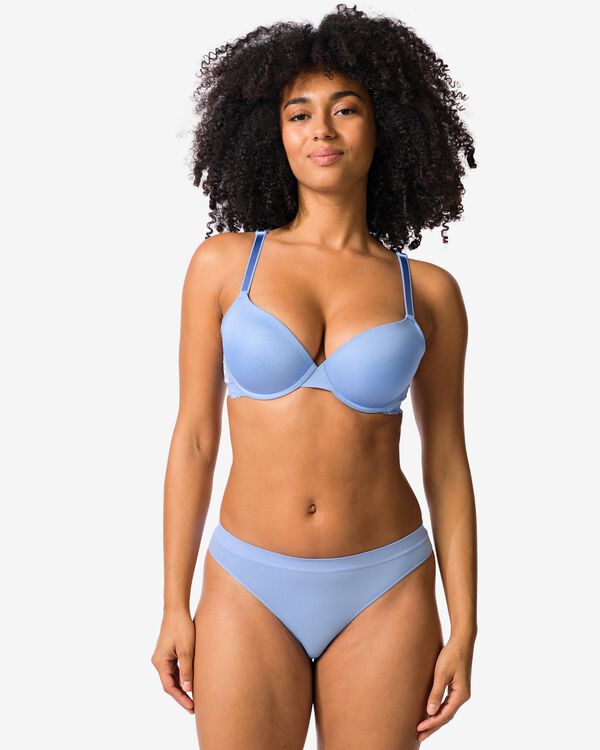 damesstring micro naadloos blauw - 19602935BLUE - HEMA