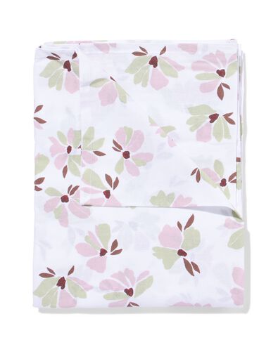 nappe 140x240cm coton fleurs rose-vert - 5300151 - HEMA