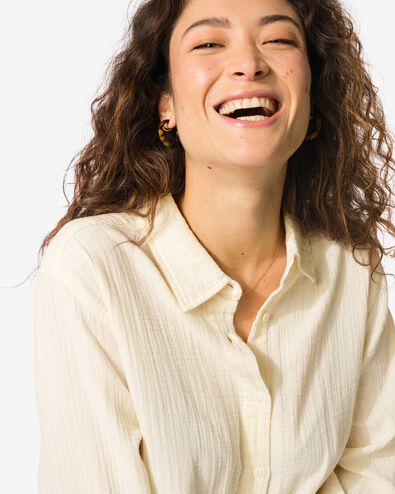 Bluse Iris Musselin eierschalenfarben - 36231335OFFWHITE - HEMA