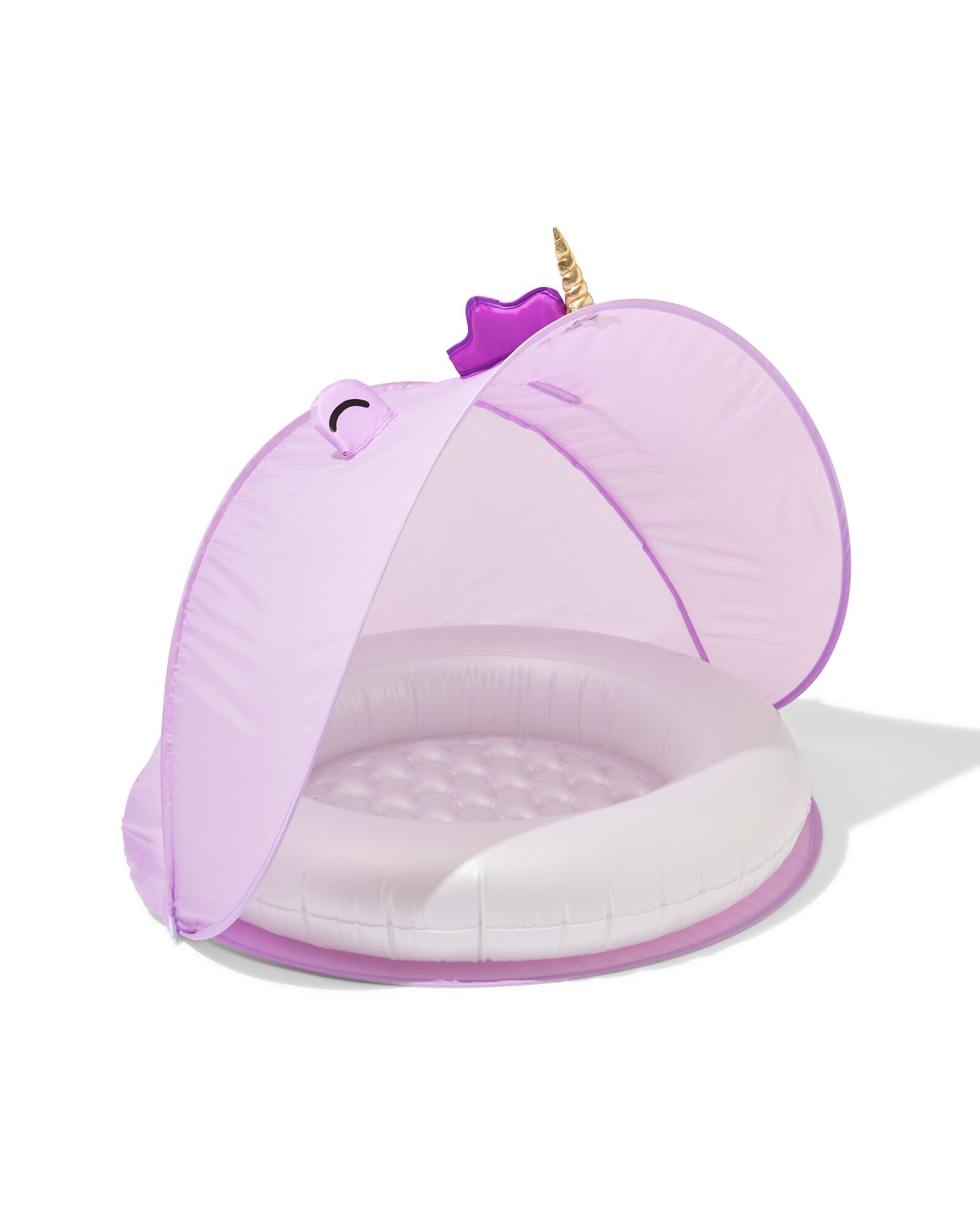 opblaasbaar kinderbadje met tent ⌀94cm eenhoorn - 15800145 - HEMA