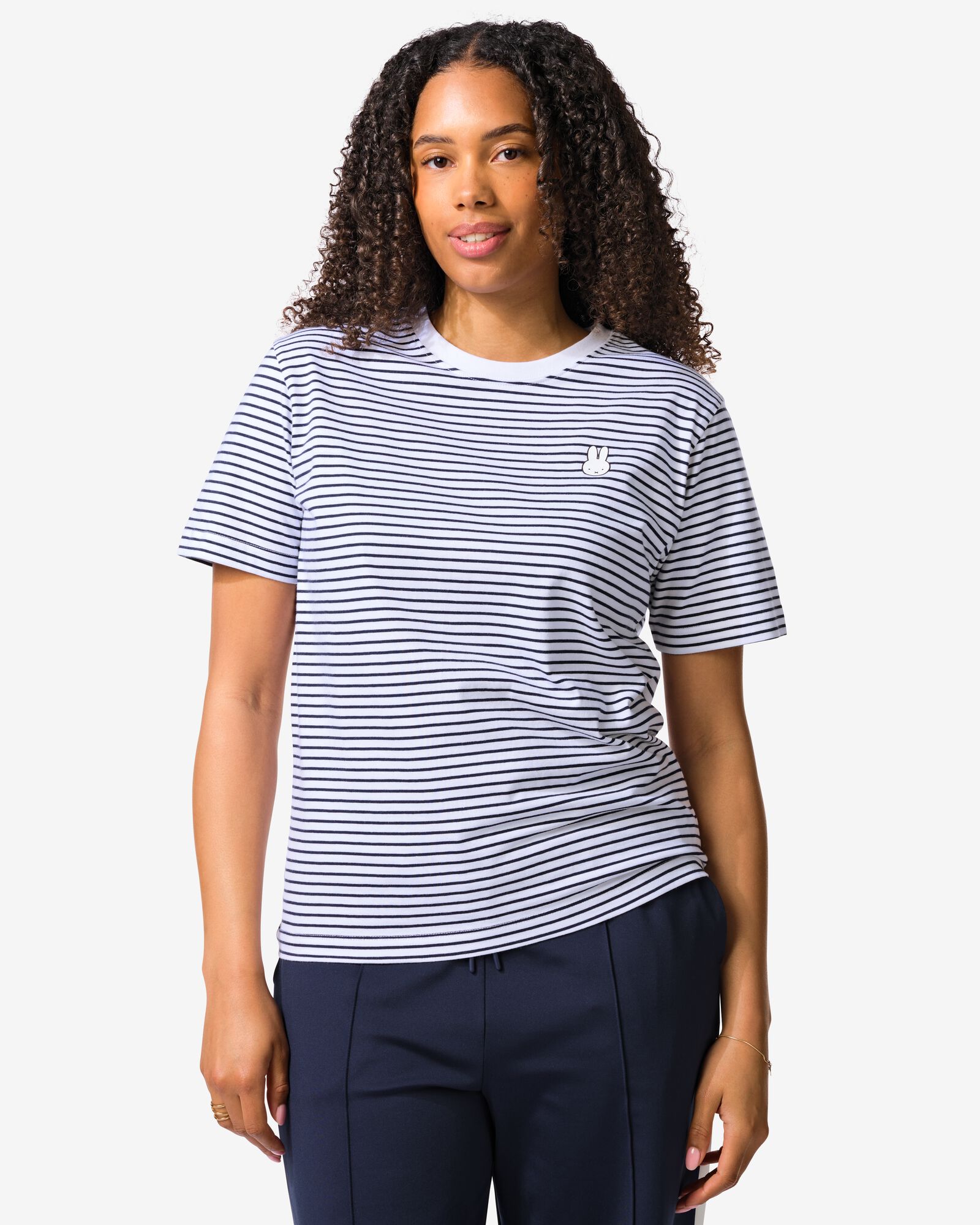 t-shirt femme Miffy jersey rayures bleu bleu - 36208440BLUE - HEMA