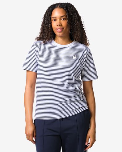 t-shirt femme Miffy jersey rayures bleu bleu - 36208440BLUE - HEMA