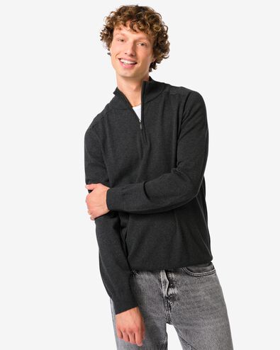 Herrenpullover Flip graumeliert graumeliert - 2172010GREYMELANGE - HEMA