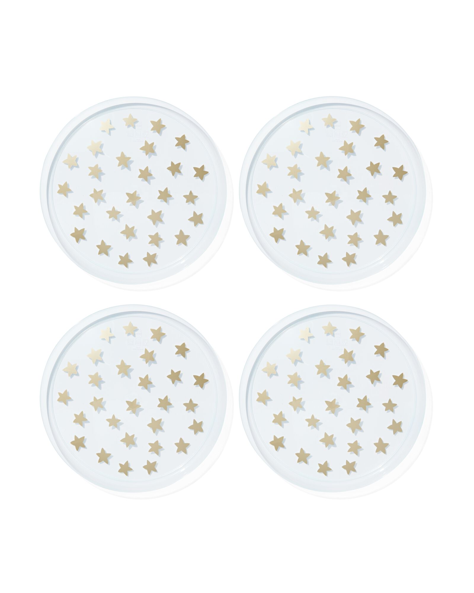 assiettes r&eacute;utilisables &agrave; pois lot de 4 - 25610041 - HEMA