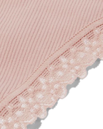 string femme sans coutures avec dentelle côte rose pâle XL - 19610808 - HEMA