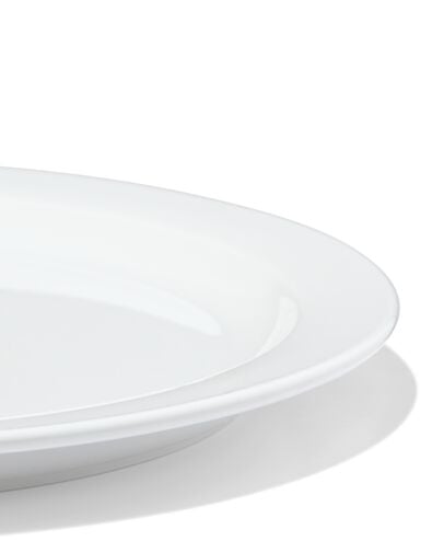 assiette plate &Oslash;26cm usage quotidien porcelaine blanche - 4 pi&egrave;ces - 9650330 - HEMA