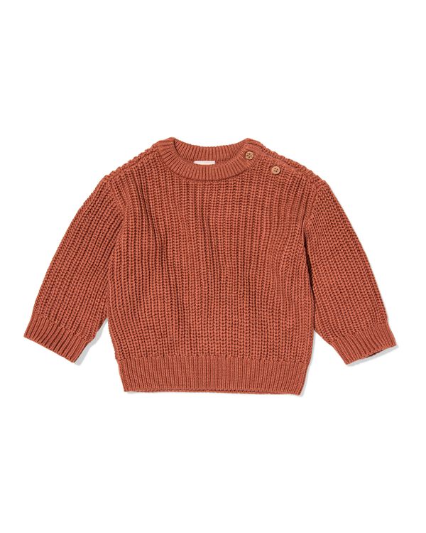 babytrui grofgebreid bruin bruin - 33180270BROWN - HEMA