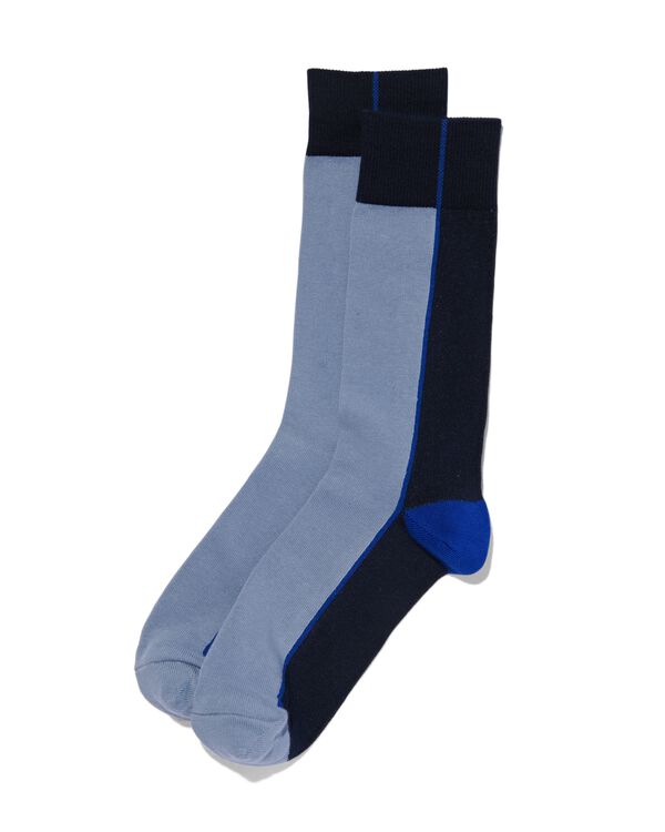 chaussettes homme avec coton bleu bleu - 4102625BLUE - HEMA