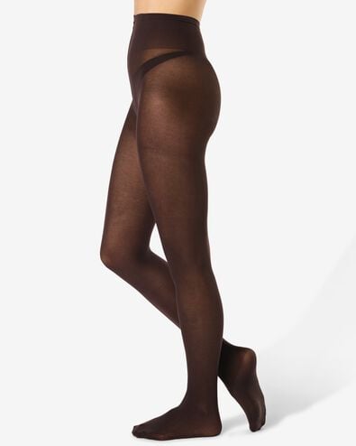 dames kousenbroek 100denier katoen bruin bruin - 4072125BROWN - HEMA
