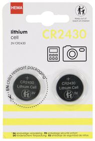 2er-Pack Lithium-Knopfzellenbatterien, CR2430 - 41200014 - HEMA