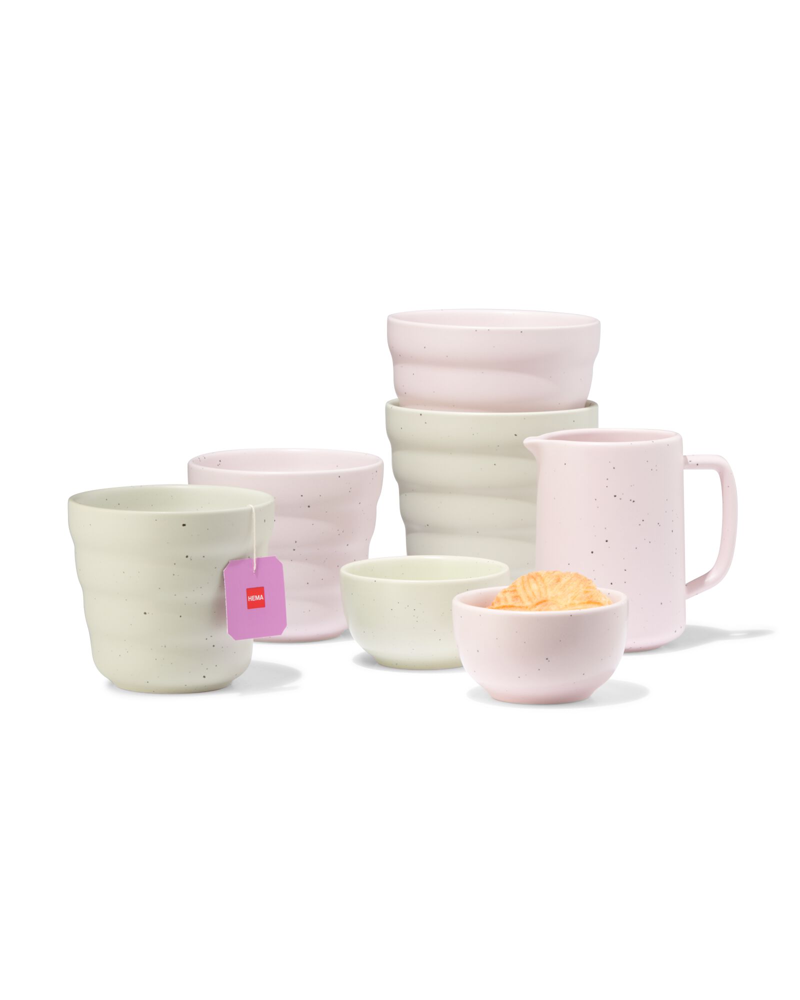 Kaffeetasse 200 ml, Trend, Steingut, gesprenkelt, grau - 80660361 - HEMA