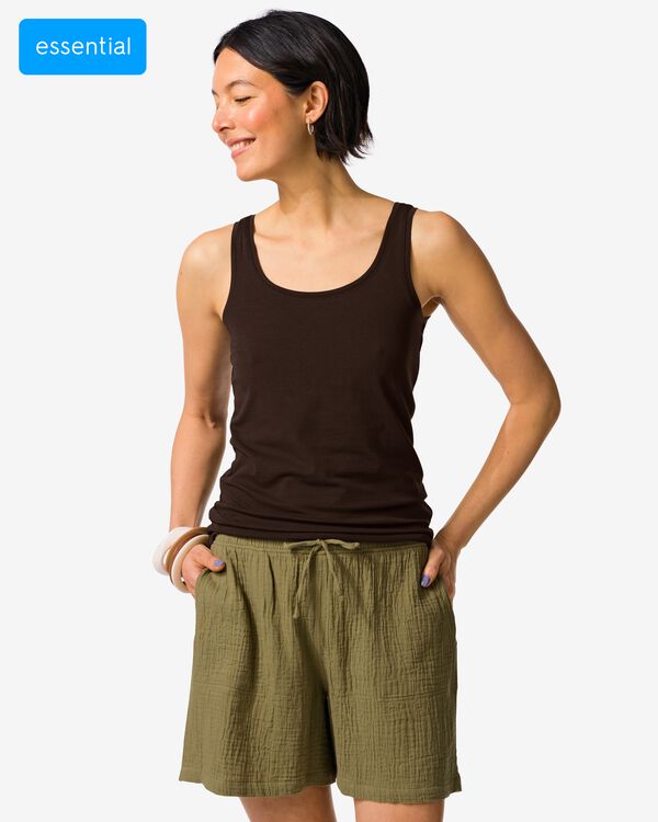 damessinglet Carry bruin bruin - 36310560BROWN - HEMA