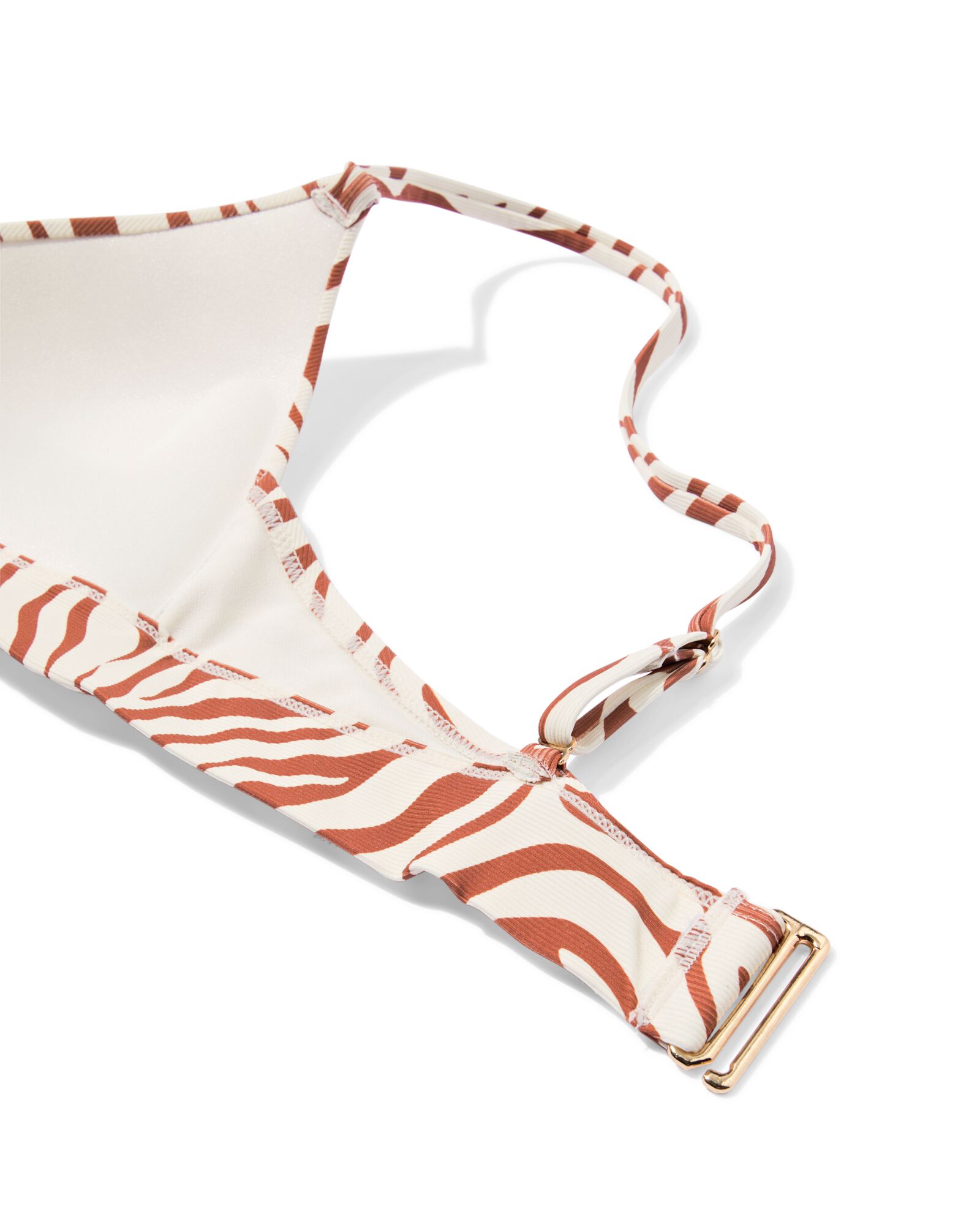 Damen-Bikinioberteil Janna, Push-up, gerippt, mit Zebramuster schokoladenbraun schokoladenbraun - 22360380CHOCOLATEBROWN - HEMA