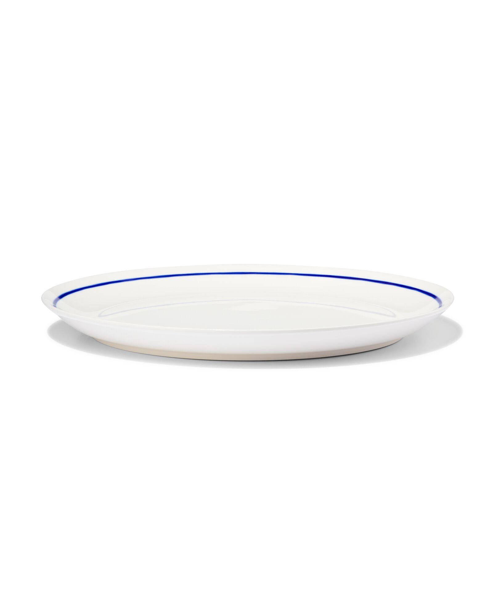 hema assiette plate ø26cm - new bone blanc et bleu - vaisselle dépareillée (white)