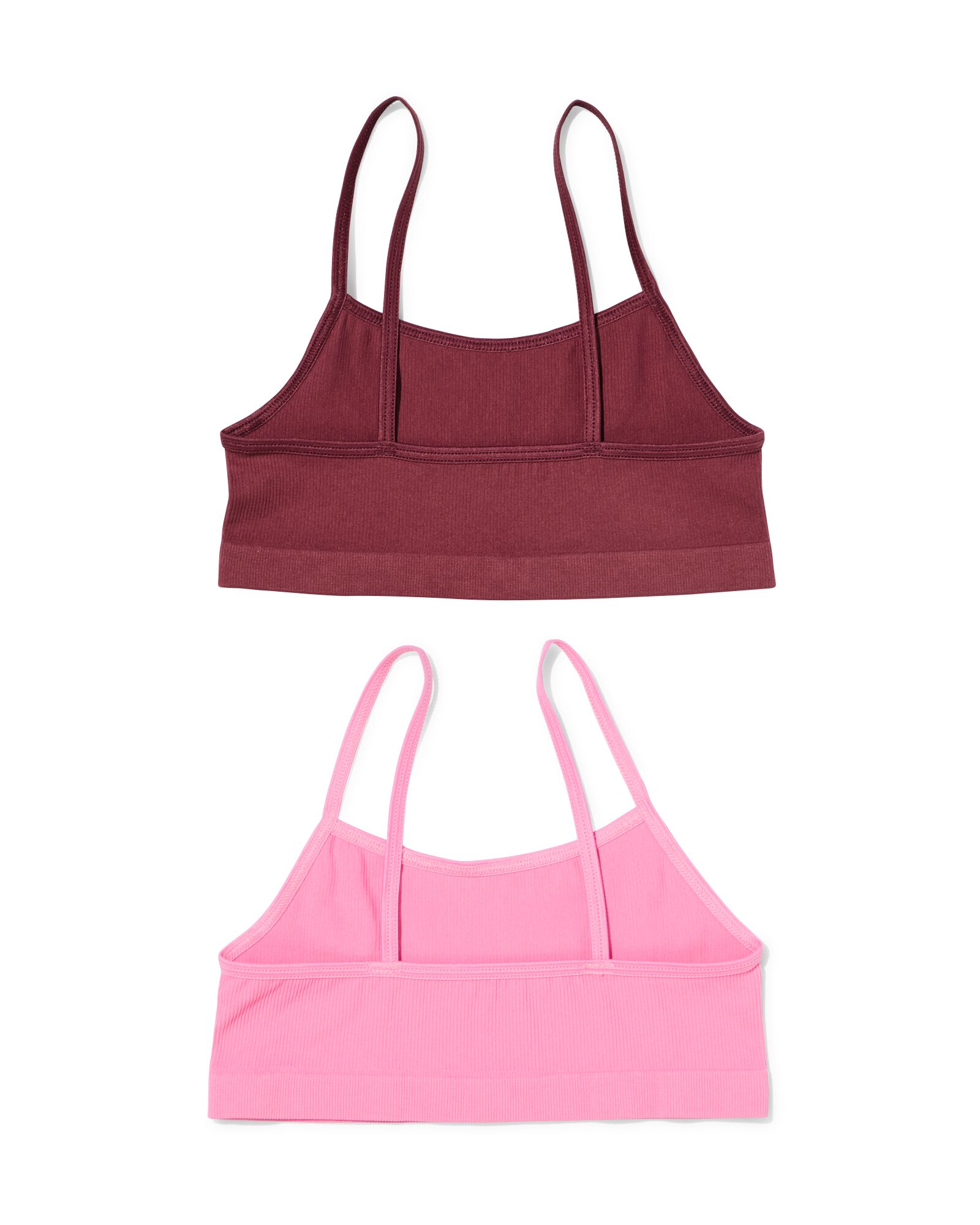 top c&ocirc;tel&eacute; sans couture enfant - lot de 2 marron marron - 19301740BROWN - HEMA