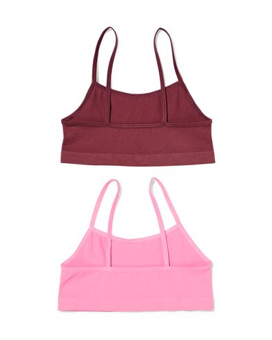 top c&ocirc;tel&eacute; sans couture enfant - lot de 2 marron marron - 19301740BROWN - HEMA