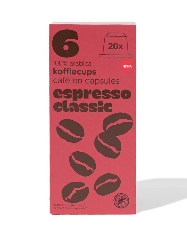 20 capsules de caf&eacute; espresso classic - 17180014 - HEMA