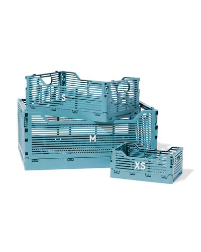 Buchstabentafel-Klappkiste, recycelt blau - 1000028952 - HEMA