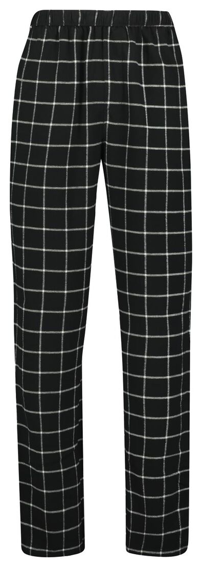 pantalon de pyjama homme en flanelle carreau noir noir - 1000022278 - HEMA