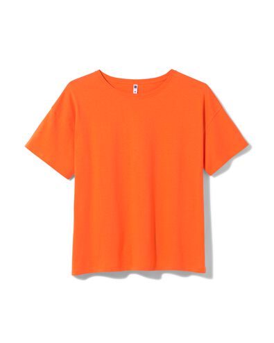 dames t-shirt  oranje oranje - 36258550ORANGE - HEMA