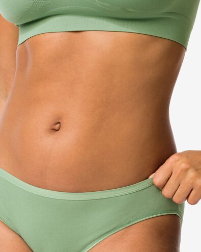 slips femme coton - lot de 2 vert vert - 19602104GREEN - HEMA