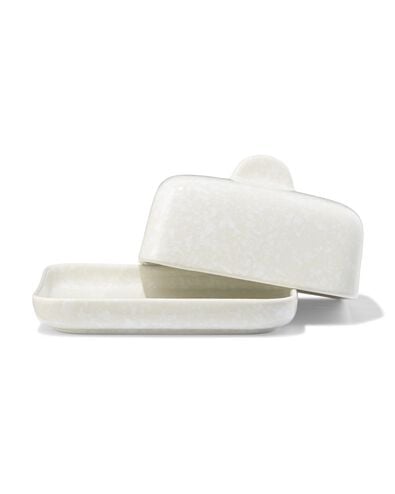 beurrier 14 x 15 x 9cm Trend fa&iuml;ence verte mouchet&eacute;e - 9650356 - HEMA