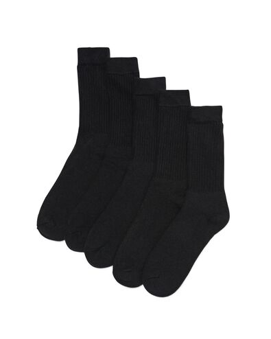 5 paires de chaussettes de sport homme noir 47/48 - 4180013 - HEMA