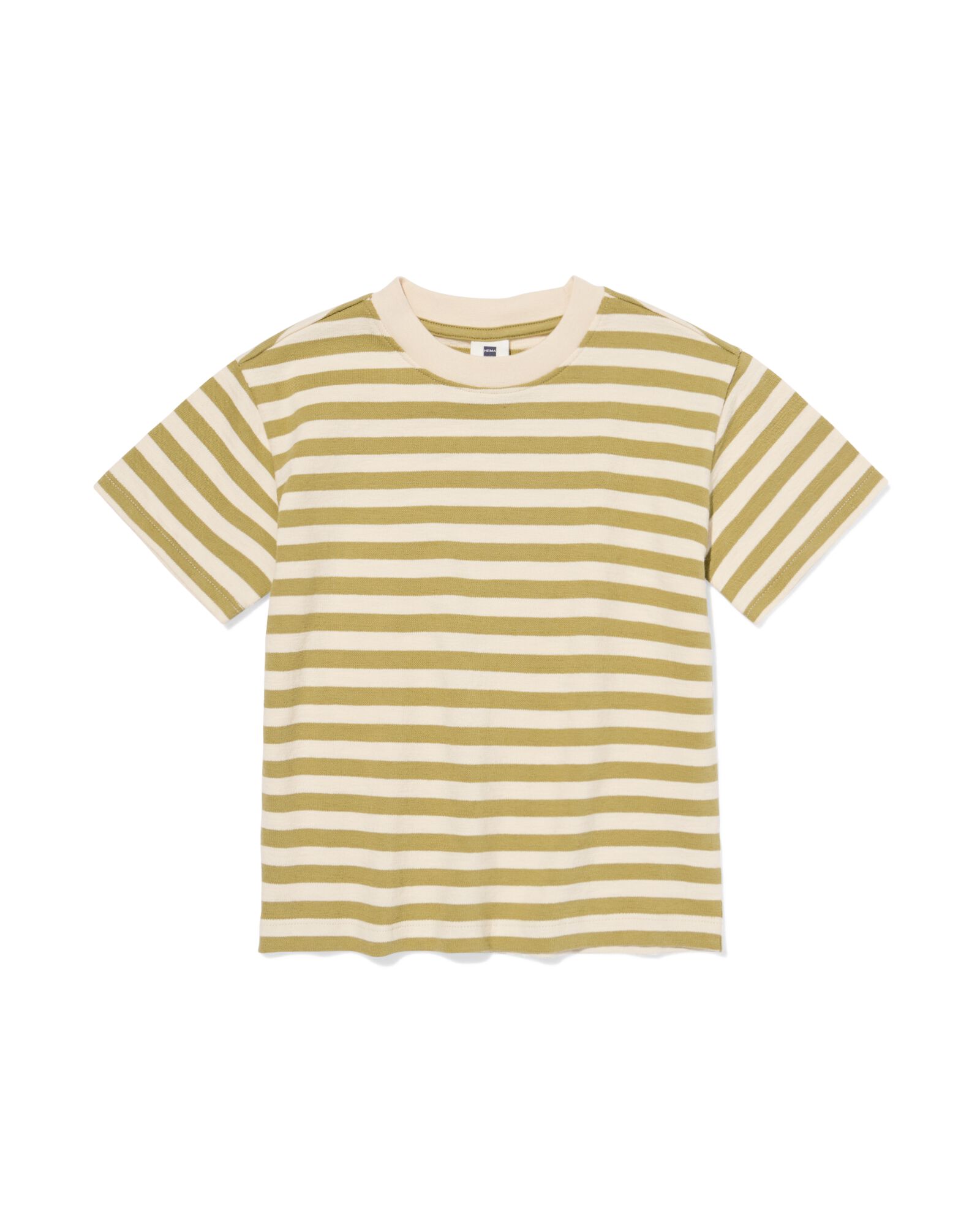 t-shirt enfant rayures olive olive - 30713403OLIVE - HEMA