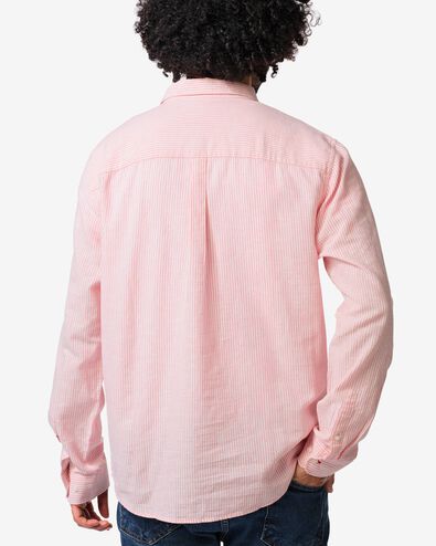 herenoverhemd Louis strepen lichtroze lichtroze - 2131770LIGHTPINK - HEMA