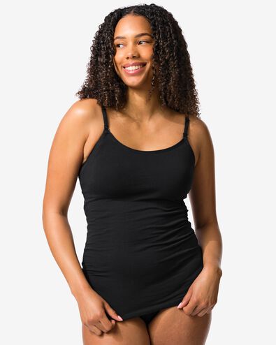 Stillhemd mit integrierten Cups schwarz schwarz - 21500604BLACK - HEMA