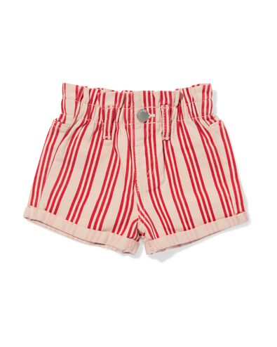 baby korte broek strepen rood - 33008070RED - HEMA