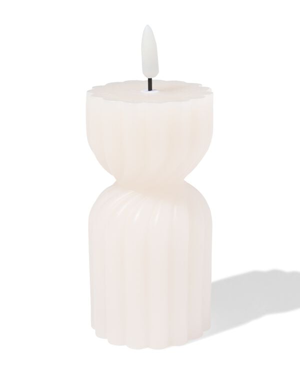 bougie forme led ⌀6.2x15cm diabolo ivoire - 13550132 - HEMA