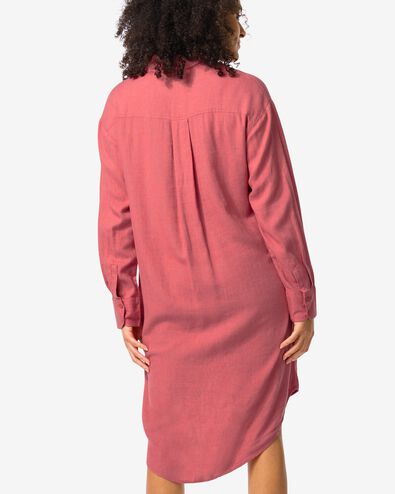 robe chemise femme Lizzy avec lin rouge XL - 36269564 - HEMA