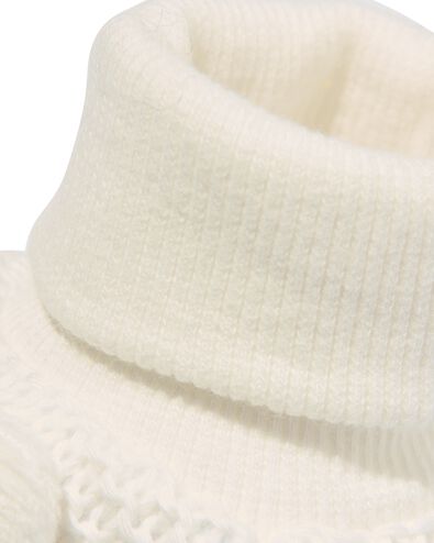 chaussons nouveau-né tricot blanc 0-4 mnd - 33239931 - HEMA