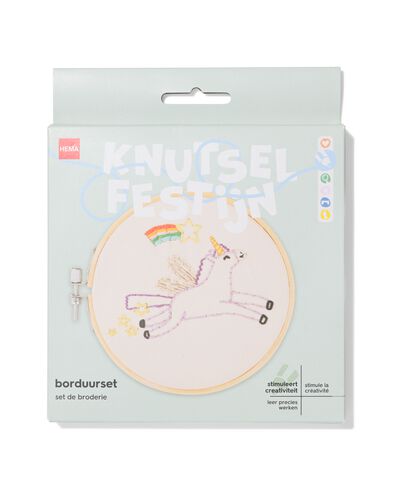 kit de broderie 13x13cm licorne - 15900498 - HEMA