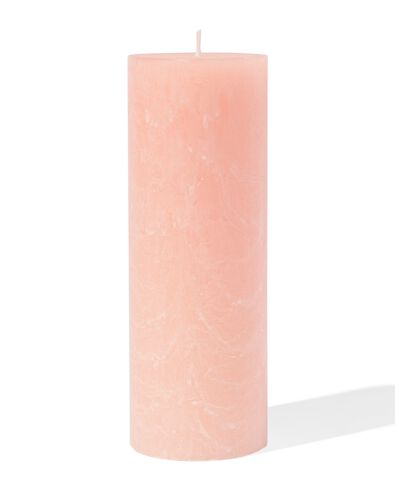 bougie rustique &Oslash; 7 x 19 cm saumon saumon 7 x 19 - 13501954 - HEMA
