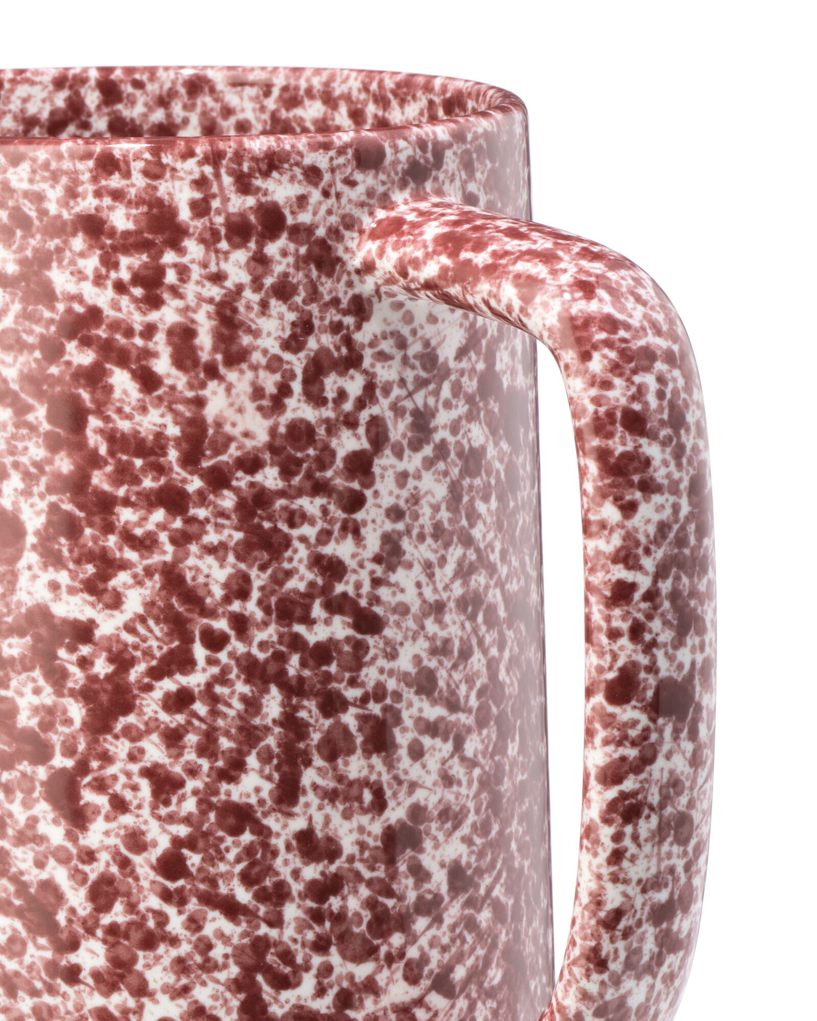 karaf 1.4L aardewerk spikkel rood - 9650409 - HEMA