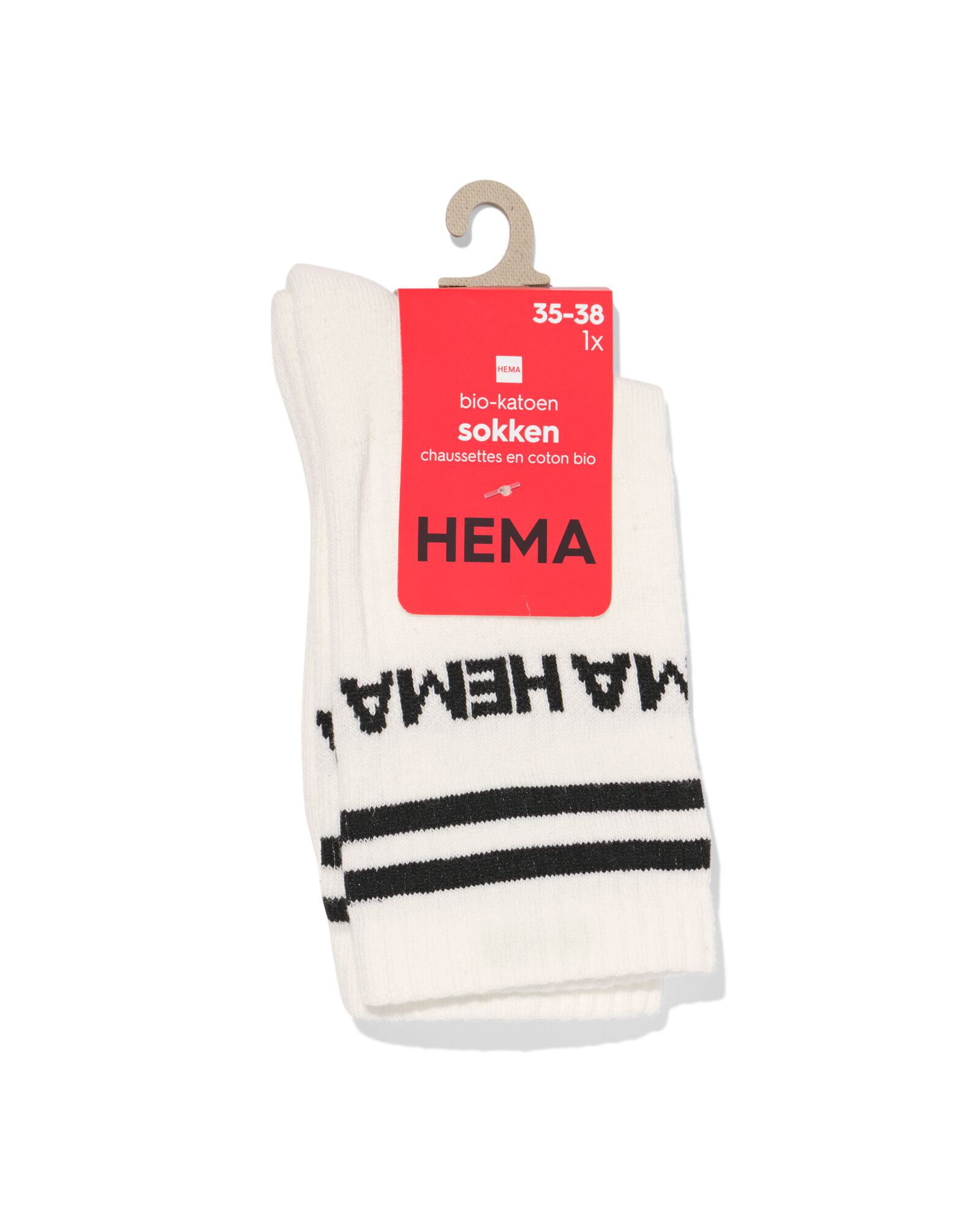 chaussettes HEMA pour enfants et adultes blanc cass&eacute; blanc cass&eacute; - 4120630OFFWHITE - HEMA