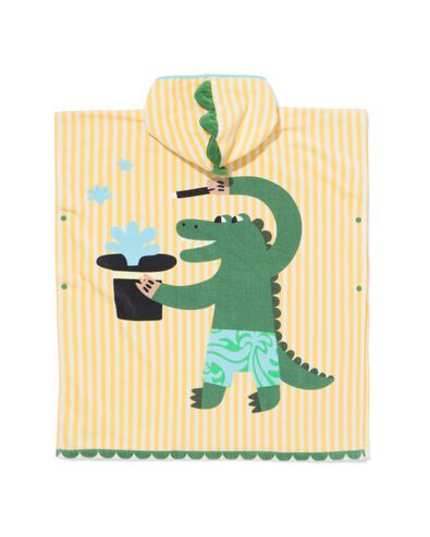 Kinderponcho 68 x 78 cm, Velours mit Krokodilstreifen - 5200255 - HEMA