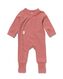 größenflexibler Baby-Wickel-Jumpsuit, gerippt, mit Bambus rosa - 1000029884 - HEMA