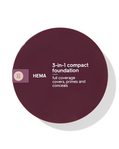 fond de teint compact 3-en-1 02 - 11290457 - HEMA