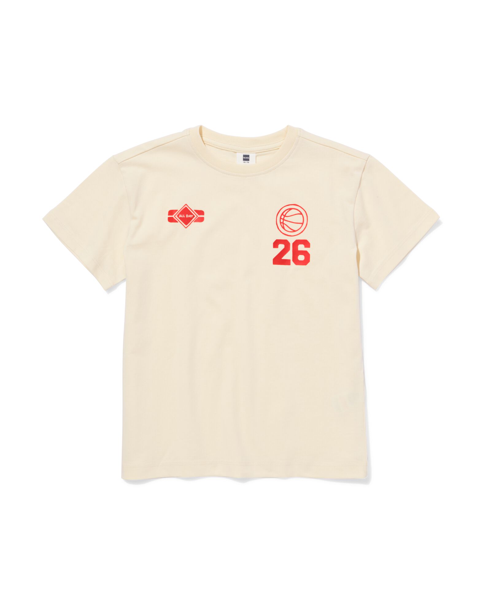 Kinder-T-Shirt Fu&szlig;ball ecru - 30744701ECRU - HEMA