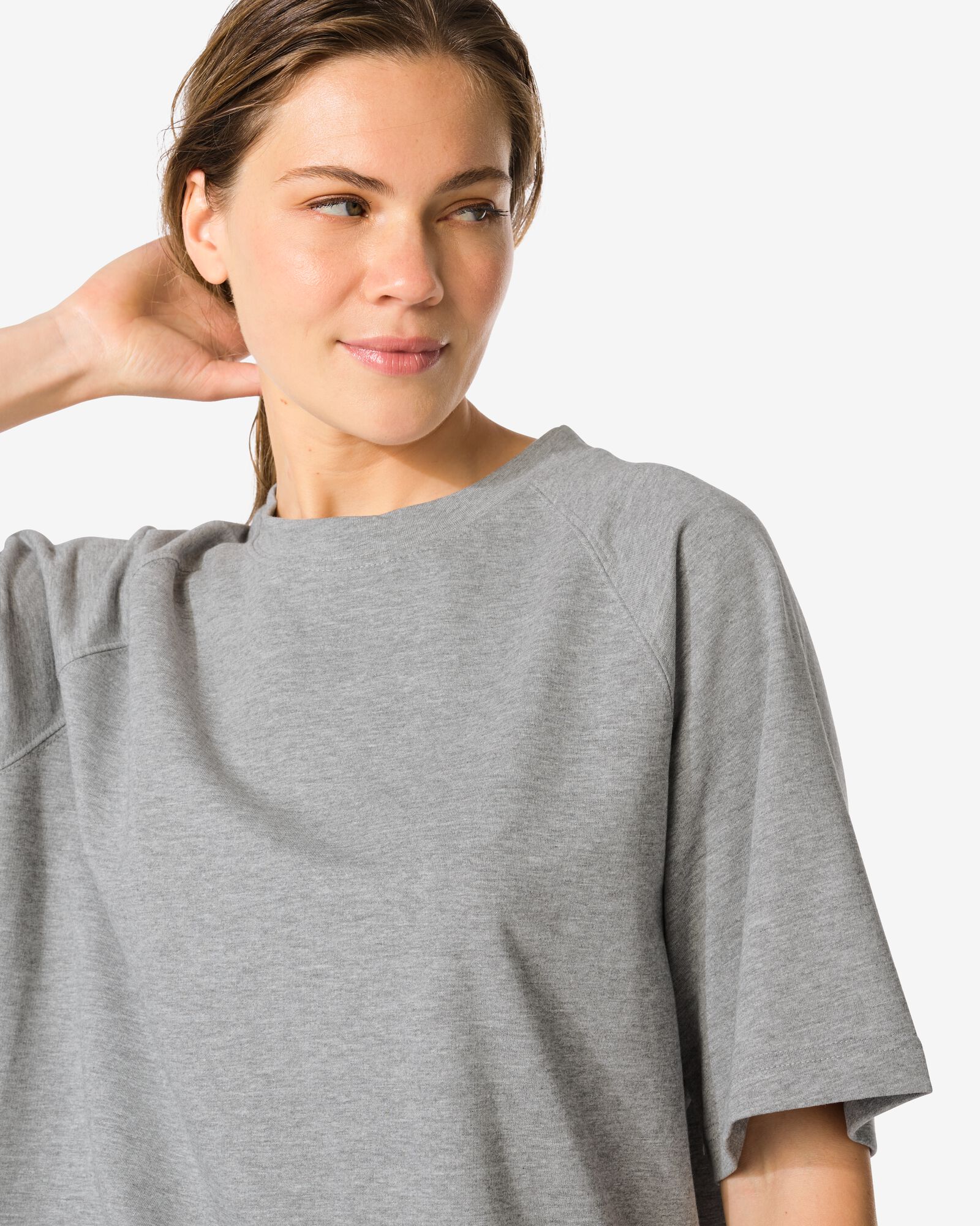dames T-shirt Luca middengrijs - 36203490MIDGREY - HEMA