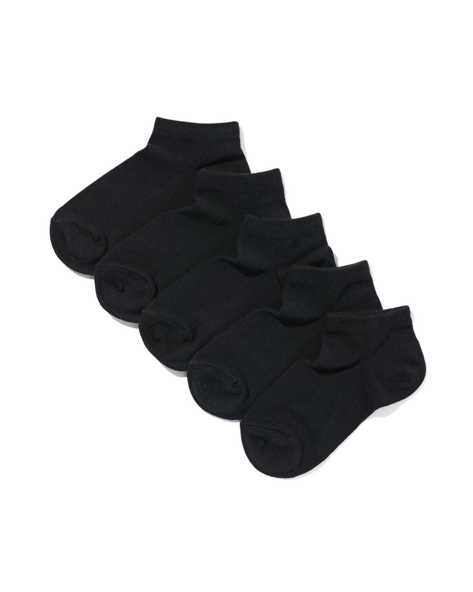 Kinder-Kurzs&ouml;ckchen mit Baumwolle &ndash; 5 Paar schwarz schwarz - 1000002041 - HEMA