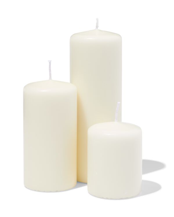 bougie cylindrique ivoire ivoire - 2000000438 - HEMA
