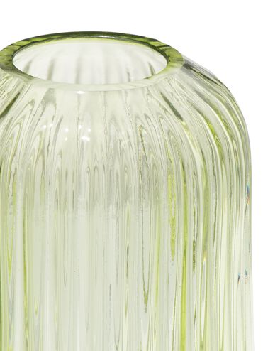 Vase f&uuml;r Duftst&auml;bchen, ⌀ 5,5 &times; 11 cm, Glas, gerippt, hellgr&uuml;n - 13507590 - HEMA