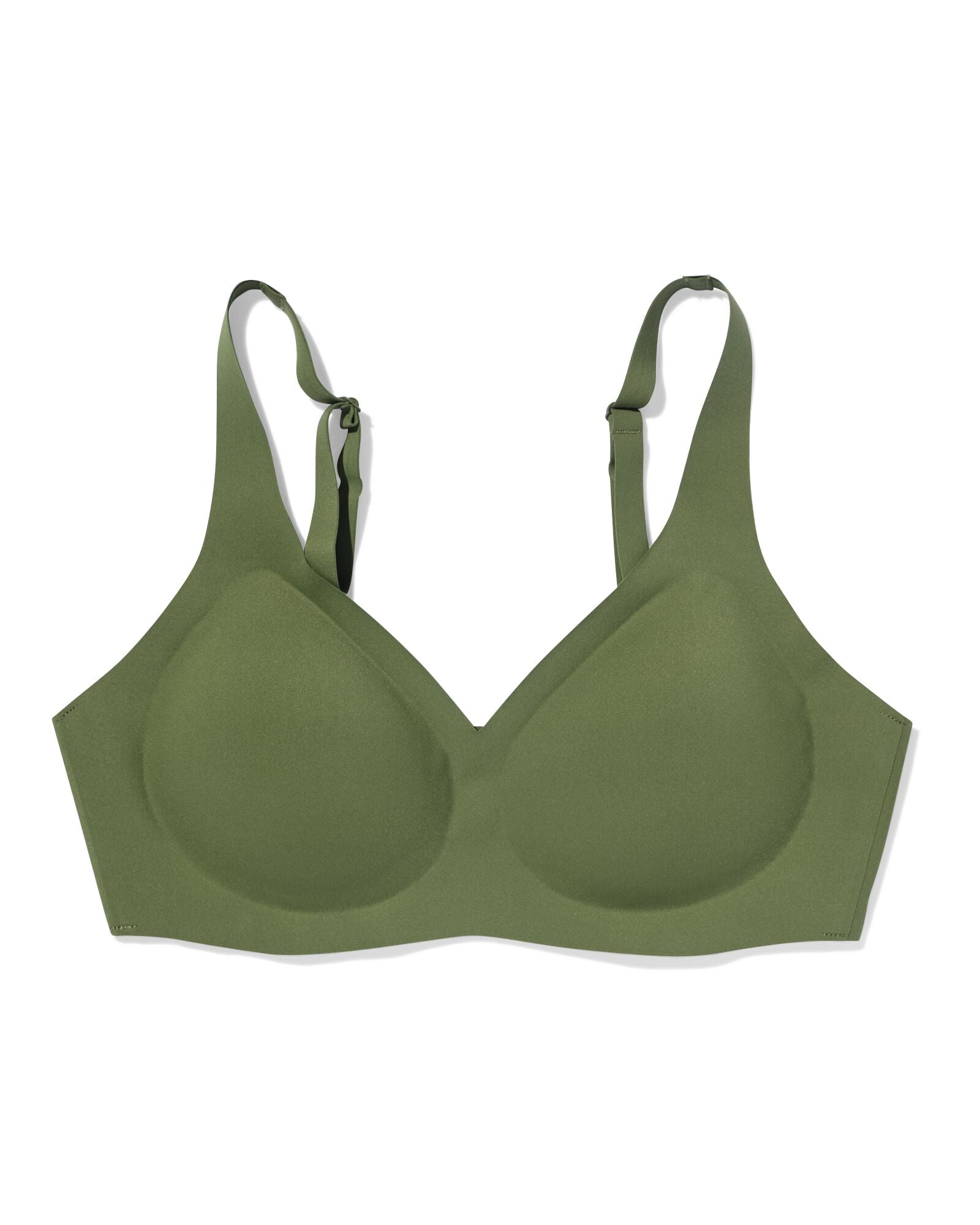 voorgevormde bh zonder beugel naadloos  donkergroen donkergroen - 21805535DARKGREEN - HEMA