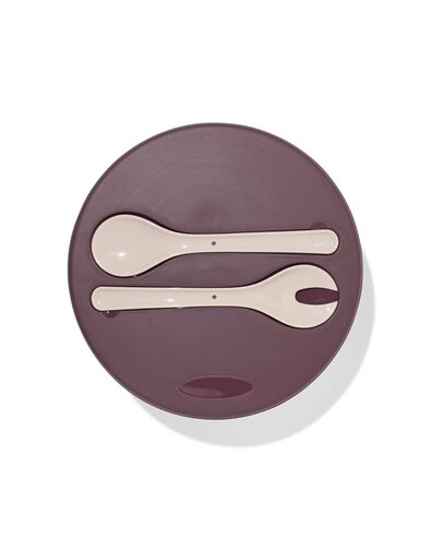 saladier ⌀28x10cm avec couverts rose - 41822251 - HEMA